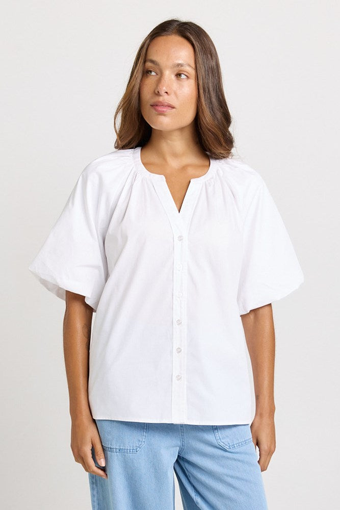 Bronte Blouse - White | Betty Basics