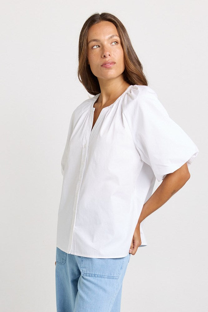 Bronte Blouse - White | Betty Basics