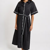 Lucy Shirt Dress - Black | Betty Basics