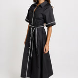 Lucy Shirt Dress - Black | Betty Basics