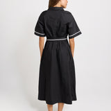 Lucy Cotton Shirt Dress - Black