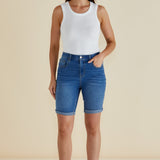 Bonnie Bermuda Denim - Indigo Blue Mix