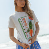 Ellia Crew Tee - Paradise Beach Print