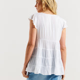 Danica Frill Top - White
