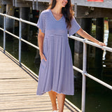 Donna Dress - Navy Blue/White Stripe