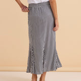Darla Skirt - Navy Stripe