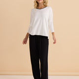 Adina 3/4 Sleeve Top - White