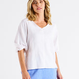 Elanora Linen Blouse - White