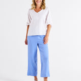 Elanora Linen Blouse - White