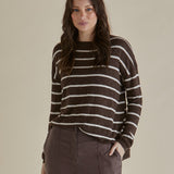 Natasha Knit Top - Brown Stripe