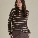 Natasha Knit Top - Brown Stripe