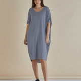 Maui T-Shirt Dress - Navy Blue/White Stripe