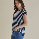 Michaela Tee - Navy Stripe