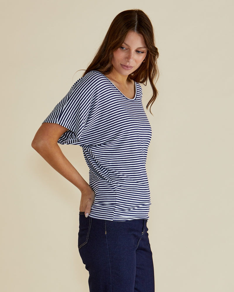 Maui Tee by Betty Basics - Navy