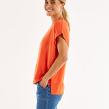 Fallon Bamboo Top - Burnt Ochre