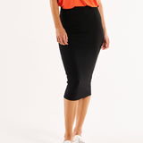 Penelope Reversible Skirt - Black/Parisian Stripe