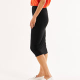Penelope Reversible Skirt - Black/Parisian Stripe