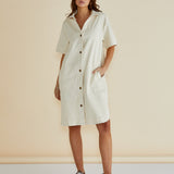 Dawson Denim Dress - Off-White