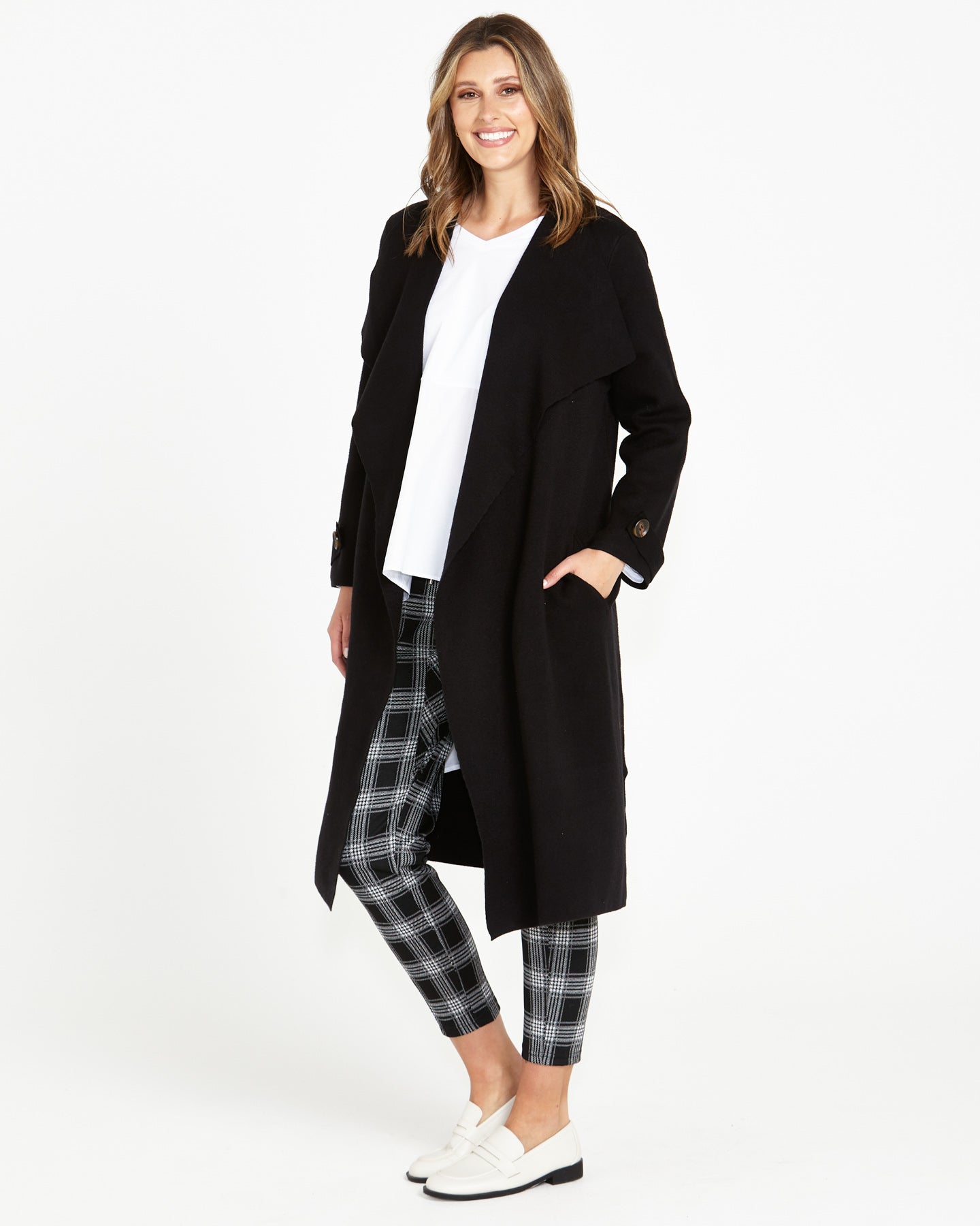 Rudie Trench Coatigan Black