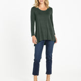 Cairo Tunic Bamboo Top - Dusty Moss