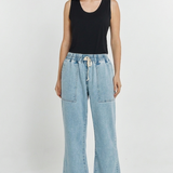 Quinn Stretch Jogger - Light Blue Wash