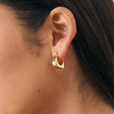 Nora Huggie 18K Gold Plated Earrings - Gold