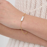 Orbit Baroque Pearl Bracelet - Gold