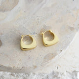 Nora Huggie 18K Gold Plated Earrings - Gold