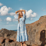 Moxie Dress - Blue Abstract Print