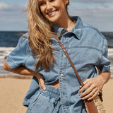 Quinn Cotton Shirt - Blue Medium
