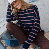 Ziggy Sweat - Navy/Red Stripe