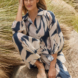 Nova Shirt - Navy Floral Print