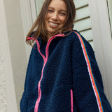 Aubrey Fleece Jacket - Navy/Rainbow