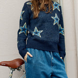 Serena Sweater - Star Jacquard
