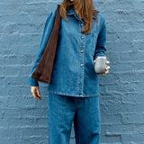 Vespa Denim Shirt - Mid Blue