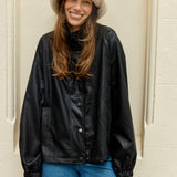 Polly PU Jacket - Black PU