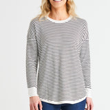 Sophie Knit Jumper - White/Black Stripe