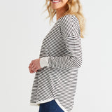 Sophie Knit Jumper - White/Black Stripe