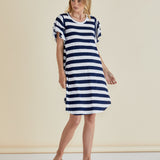 Sydney Tee Dress - Blue Stripe