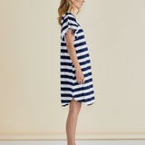 Sydney Tee Dress - Blue Stripe
