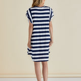 Sydney Tee Dress - Blue Stripe