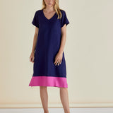 Elwood Dress - Navy/Pink