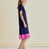 Elwood Dress - Navy/Pink