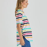 Ariana Tee - Rainbow Stripe