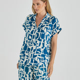 Flores Blouse - Geo Print