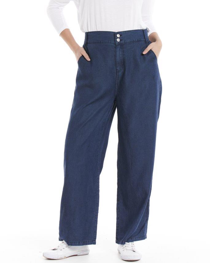 Lucinda Lyocell Relaxed Pant - Blue Ink