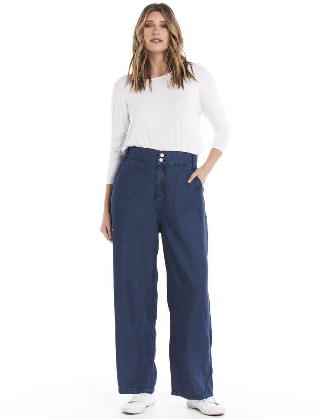 Lucinda Lyocell Relaxed Pant - Blue Ink