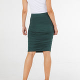 Nadia Bodycon Elastic Stretchy Pencil Skirt - Ivy Green