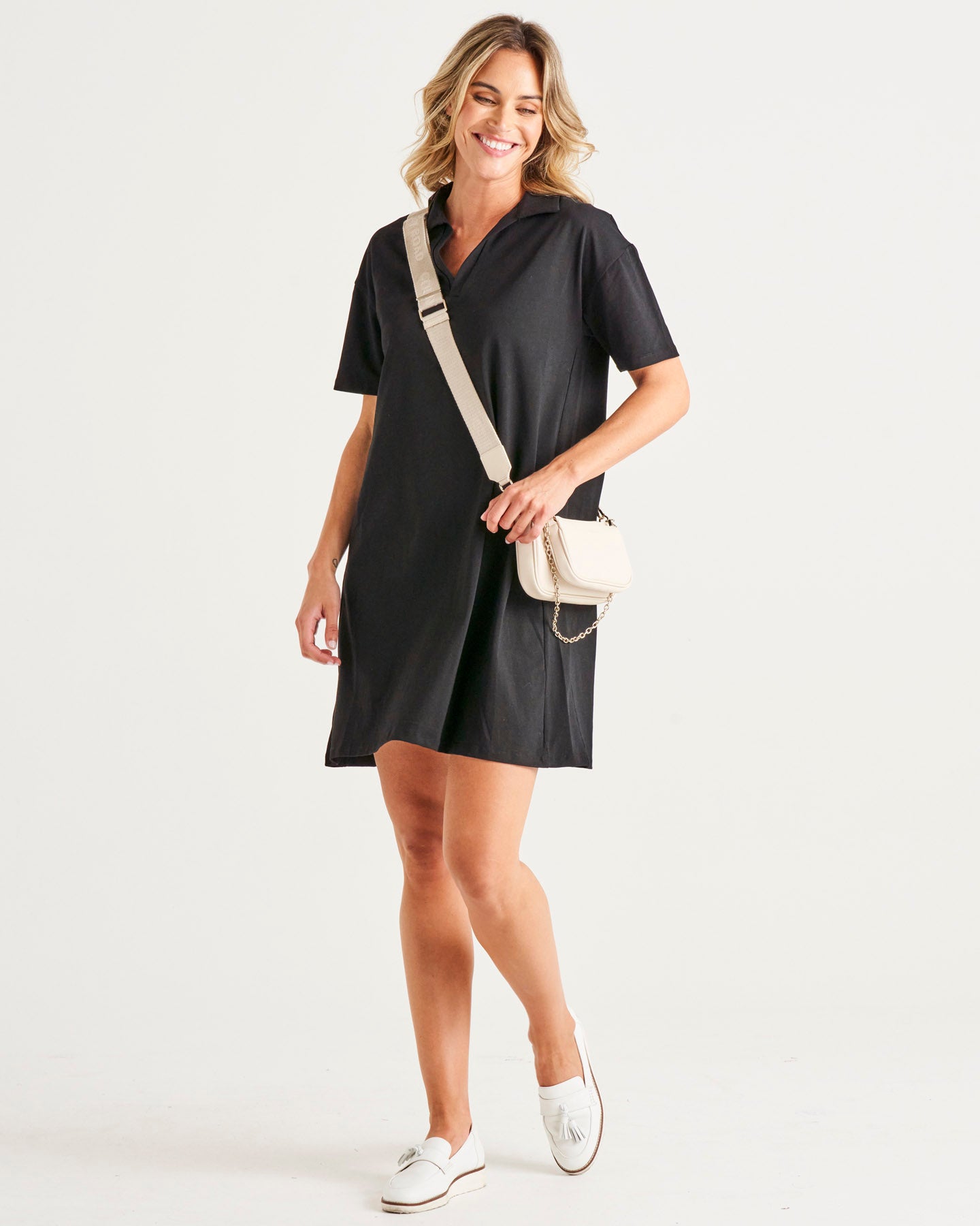 Betty Basics Dawn Shift Dress (Seashell Print) main image 0