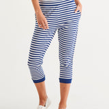 Tasha Crop Jogger - Ocean Stripe